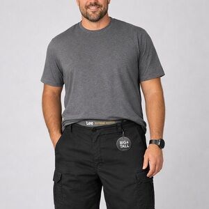 NWT Lee Extreme Motion Cargo Shorts Black Big & Tall Size 52 Stretch Utility